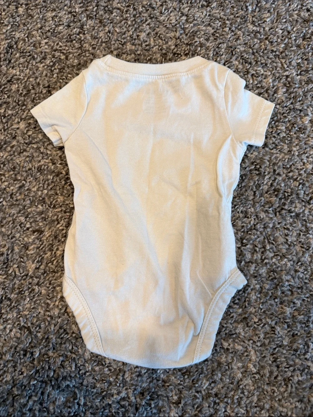Carter's Cream Short-Sleeve Bodysuit with Yellow and Pastel Rainbow Graphic